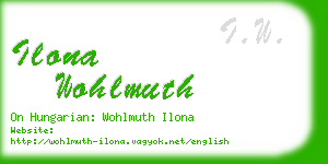 ilona wohlmuth business card